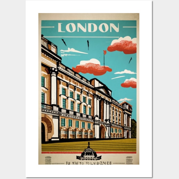 A Vintage Travel Art of London - England Wall Art by goodoldvintage